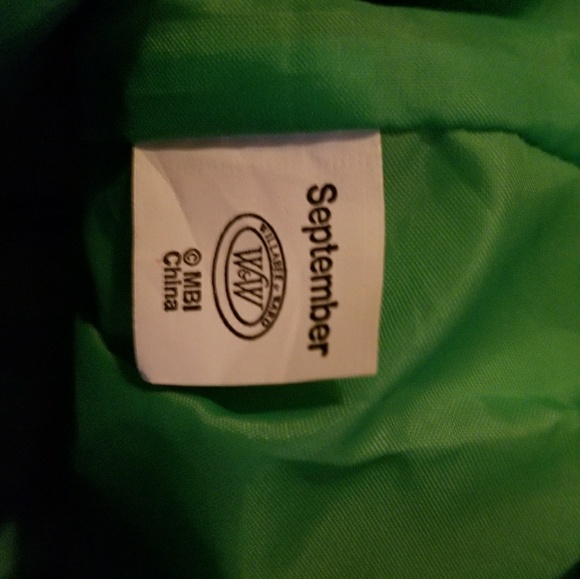 September Embellished Green Tote Bag - Picture 4 of 4